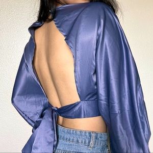 🪩 NWT Tie-Up Open Back Crop Top 🪩